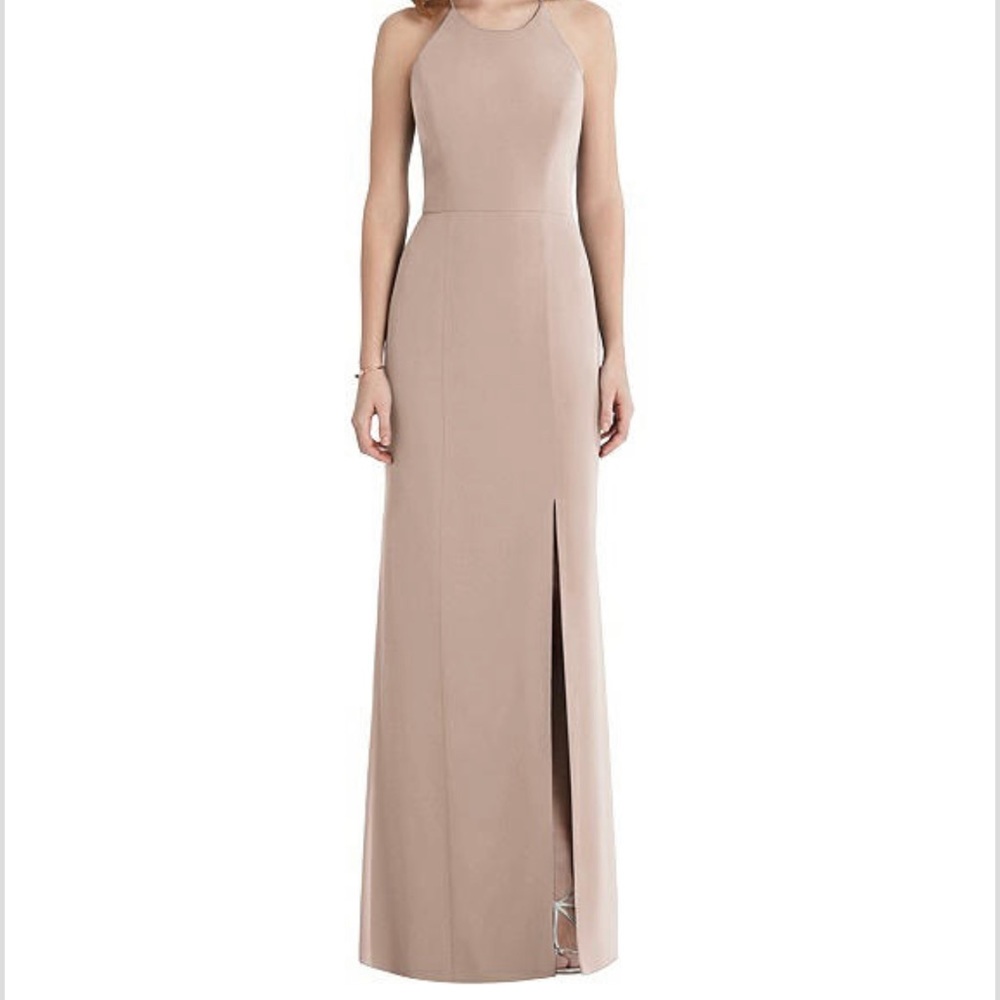 Champagne/Taupe bridesmaid formal dress